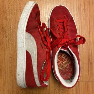 Puma Classic Red Suede Shoes